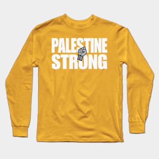 Palestine Strong - Keffiyeh Fist - Back Long Sleeve T-Shirt